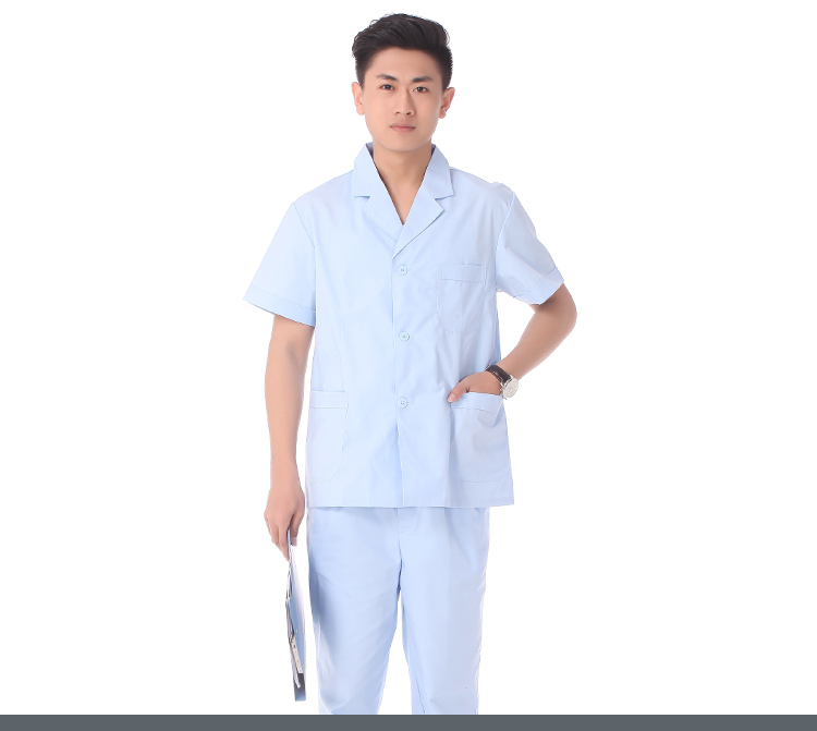 醫生工作服白大褂醫院后勤牙科門(mén)診男醫師藍小褂冬裝長(cháng)袖分體